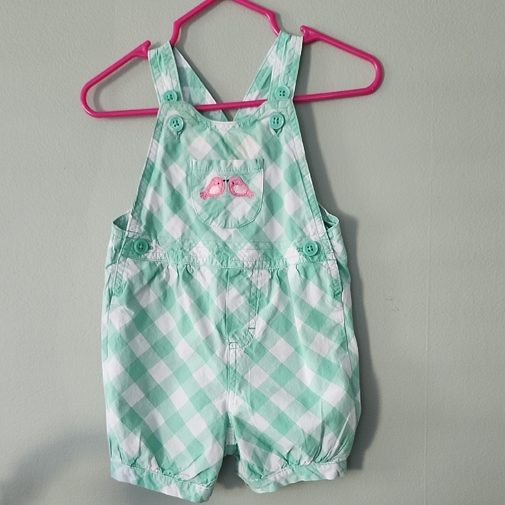 Baby Girl Cotton Overalls, 6M